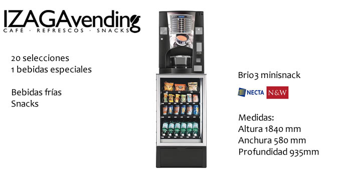máquina vending mixta de café y snack
